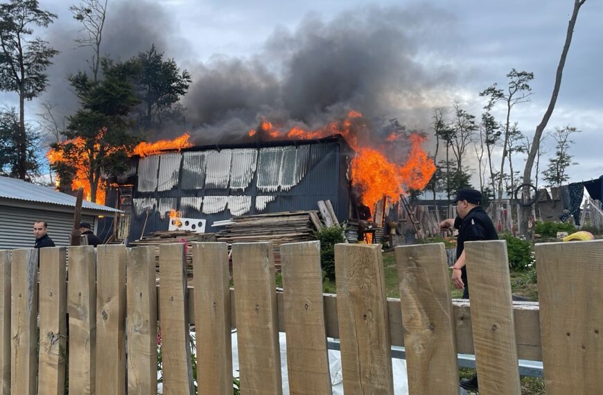 Incendio en una vivienda en Tolhuin