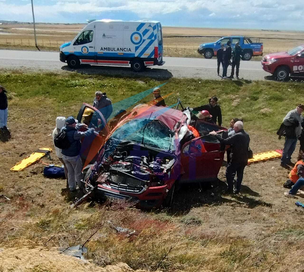 Cuatro turistas trasladadas al Hospital tras violento vuelco