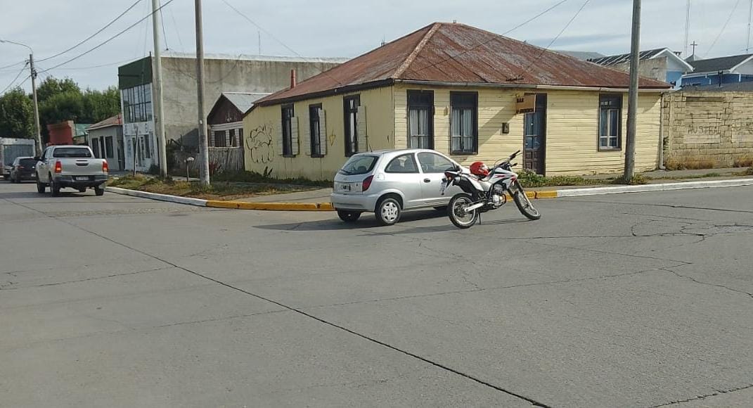 Choque con un motociclista trasladado al Hospital